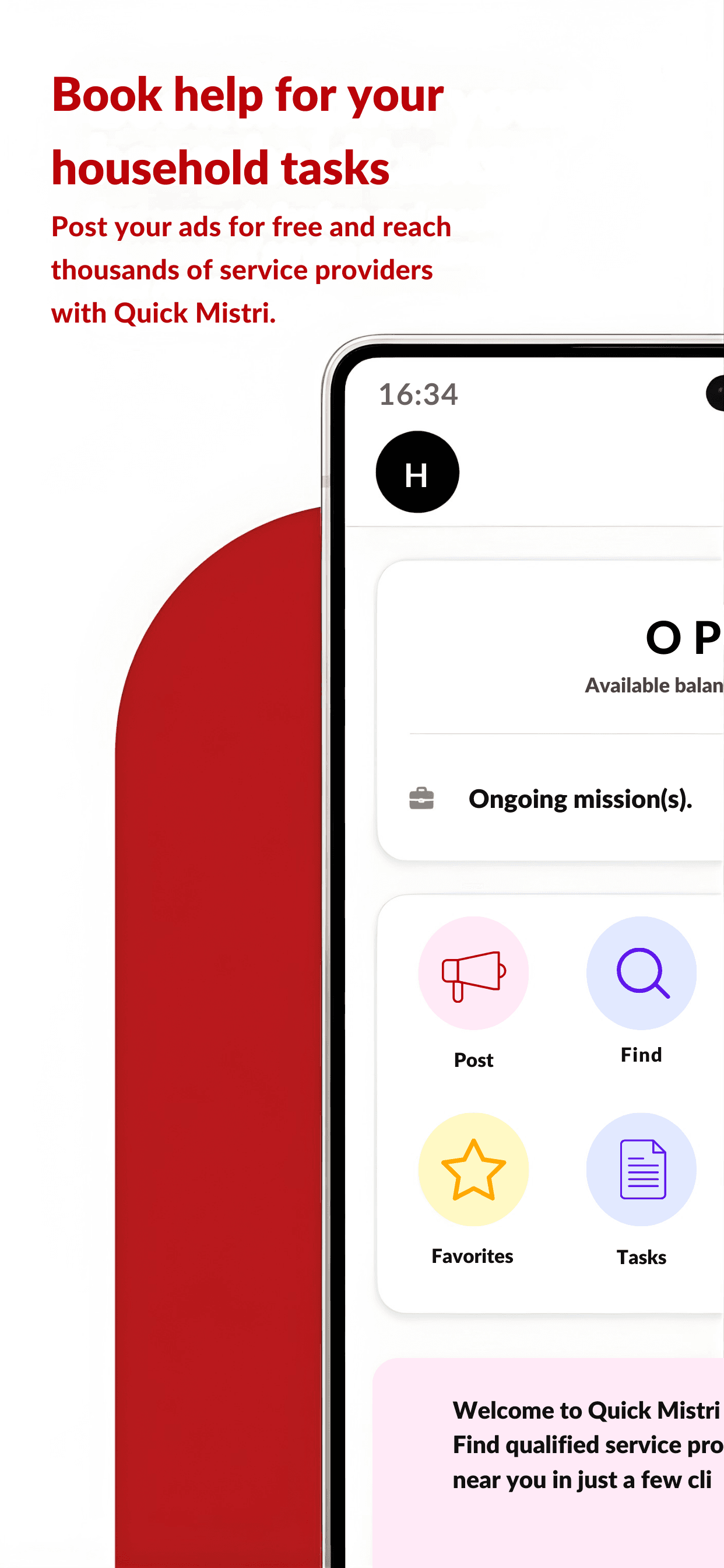 QuickMistri — Qualified Service Provider