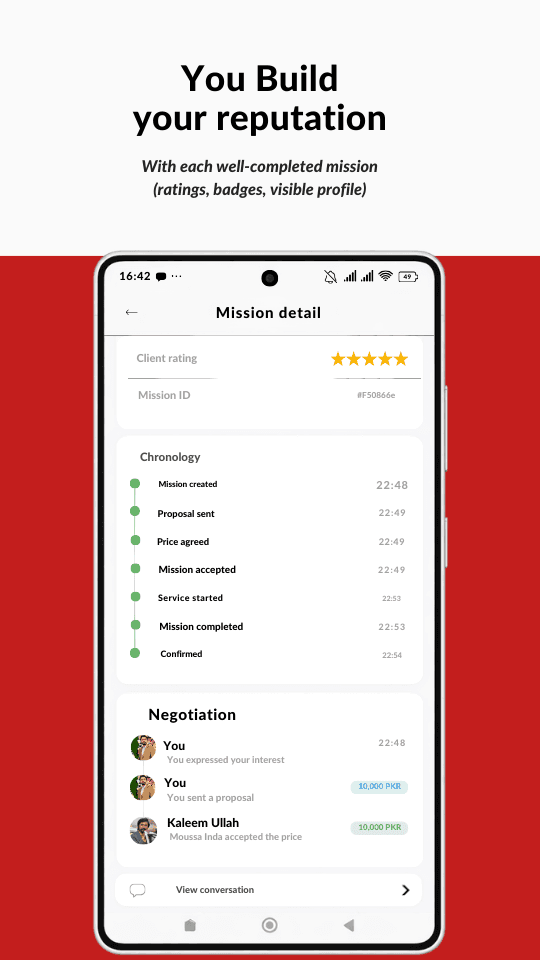Create your profile easily